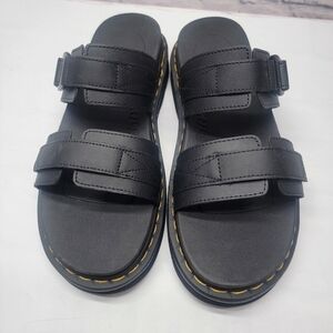 Dr. Martens Men's Chilton Leather Slide Sandals Size 13 Black Hydro